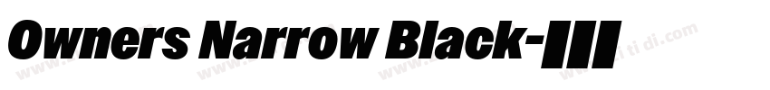 Owners Narrow Black字体转换 Owners Narrow Black字体转换